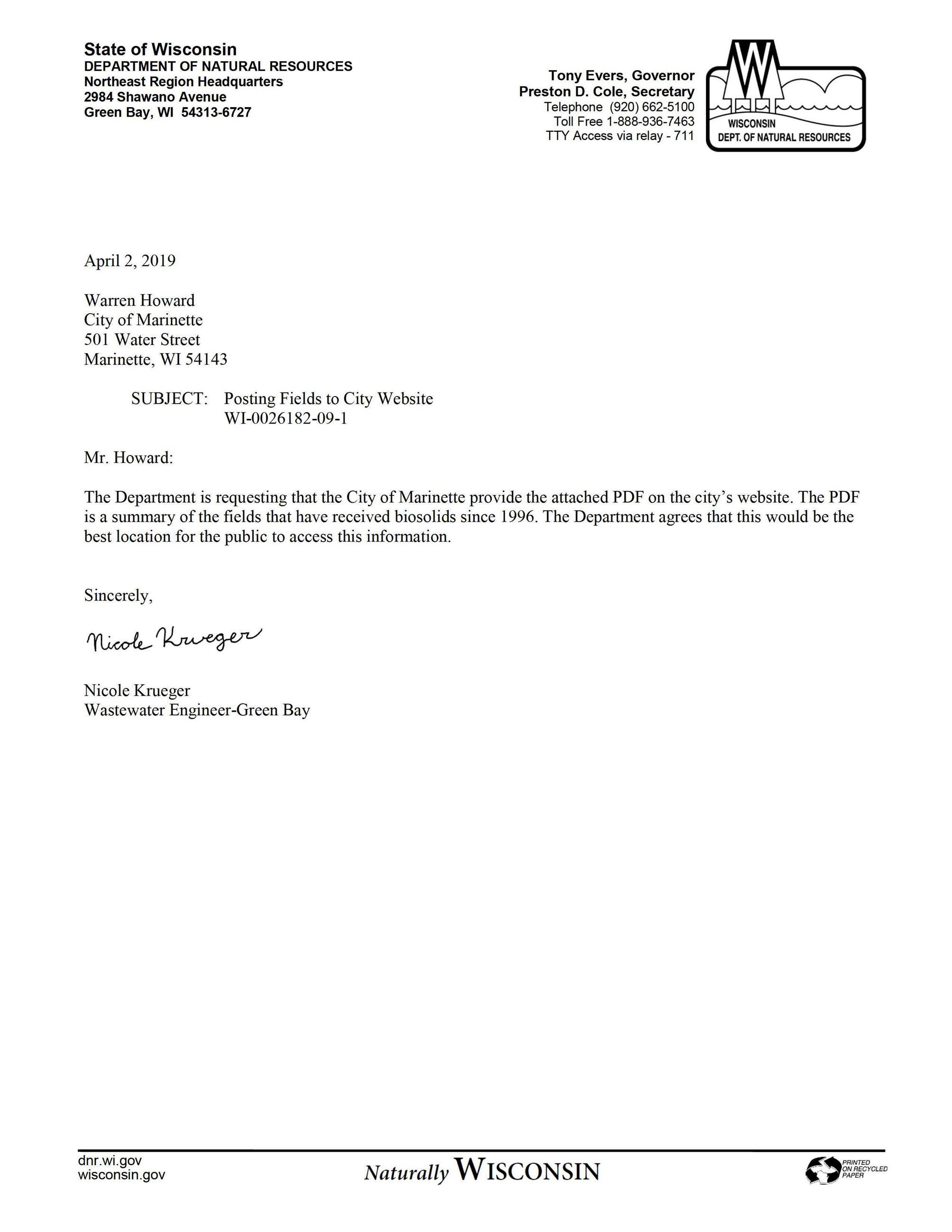 Posting Fields to City Website